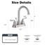 Robinet de salle de bain central 4 pouces avec bonde escamotable Essentials-114234914