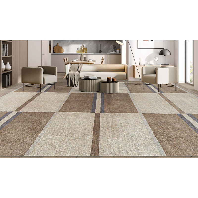 Hand-Knotted High-Quality Brown Area Rug