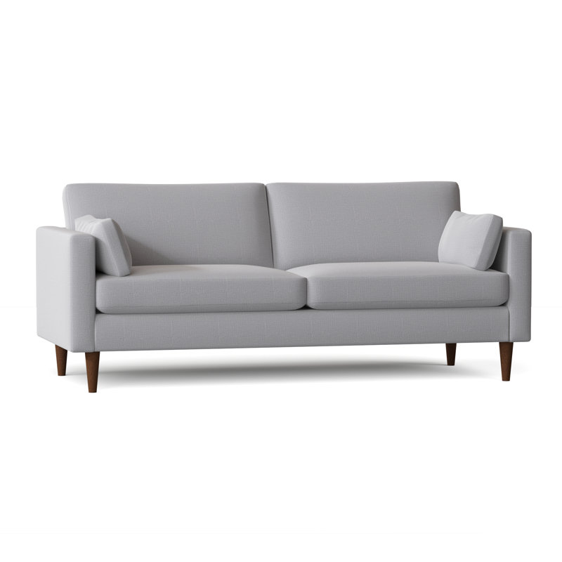 Viveros Upholstered 81'' Sofa, Dark Walnut, Dove Grey Performance