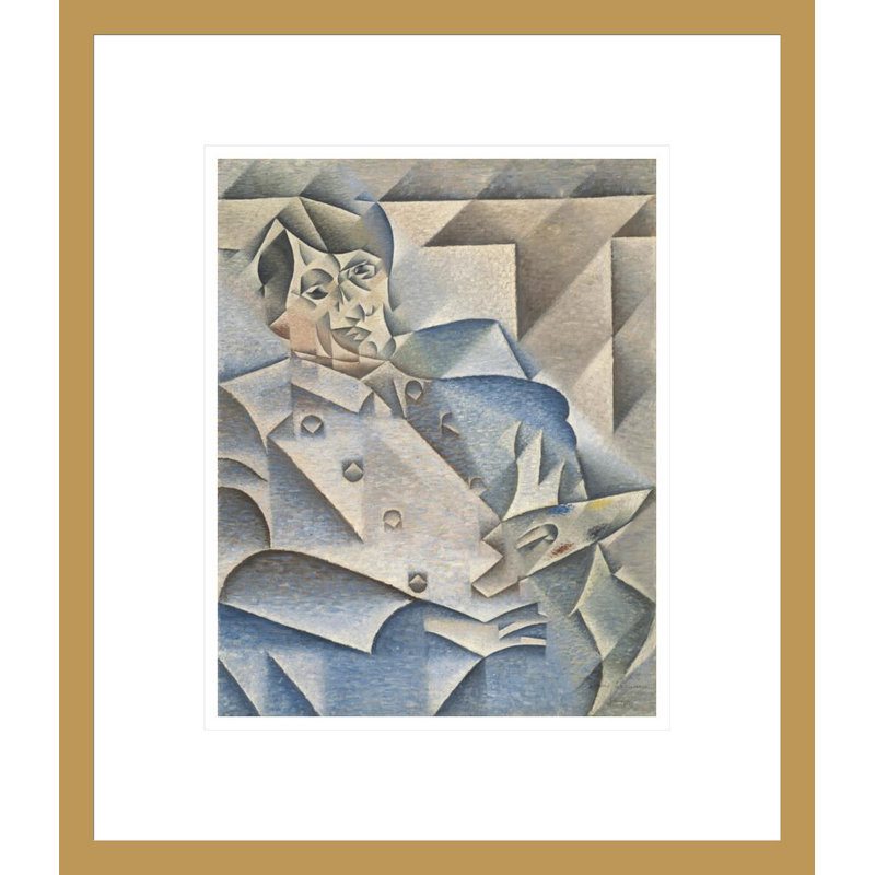 Portrait de Pablo Picasso par Juan Gris, impression giclée sur cadre, H 15,93 po x l 13,75 po