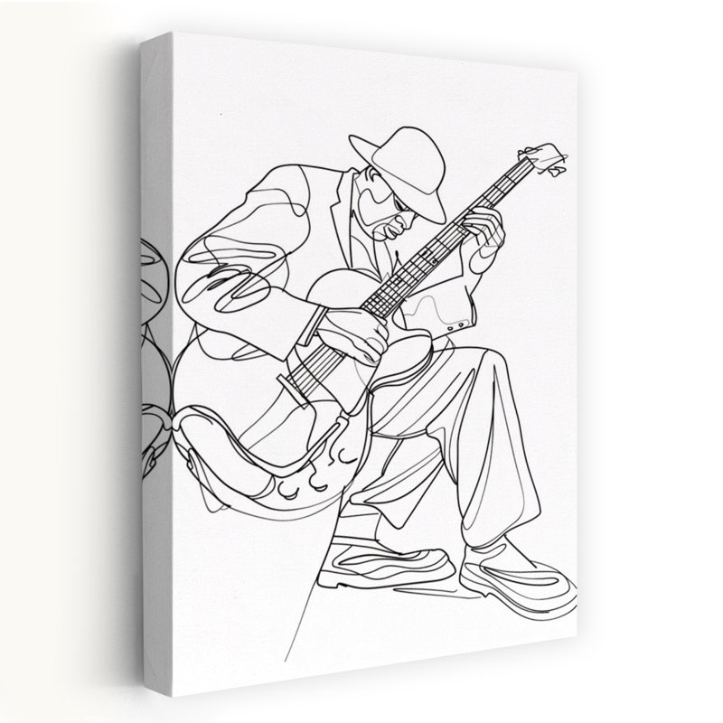 Art mural abstrait contemporain Blues, 60" H x 40" W