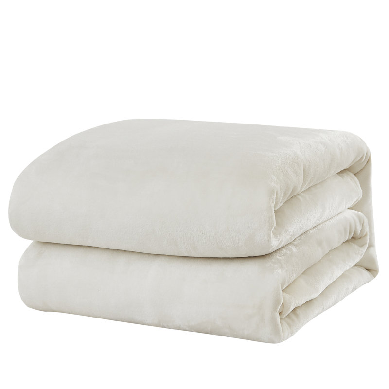 Ivory Full/Queen Super Soft Plush Fleece Blanket