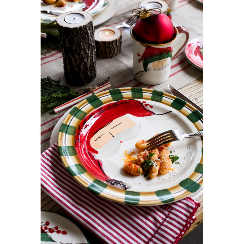Old St. Nick Handmade Earthenware Dinner Plate
