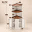 Meuble-bar de coin de 170 cm avec prise électrique et éclairage DEL-679732686