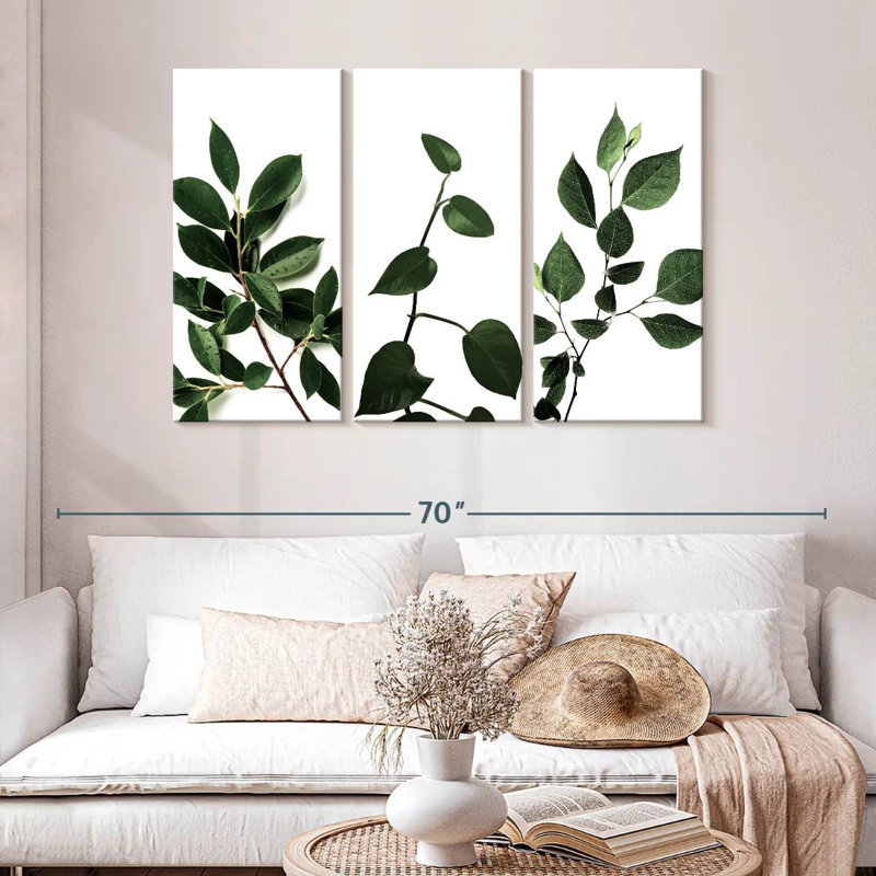 " Leaf Branches " 3 - Pieces, 32" H x 50" W x 1.25" D