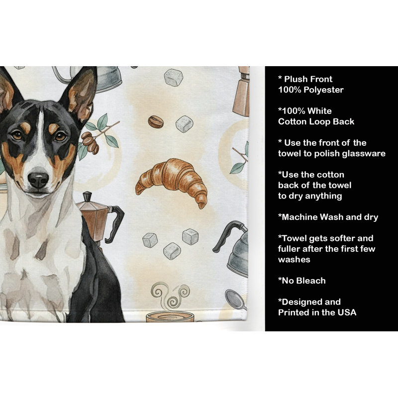 Torchon noir et blanc Basenji, Basenji noir et blanc