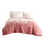 Édredon Warm Ombre - fausse fourrure, fourrure de lit double / grand rosé