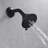Stilleto Collection Shower Trim Only: 3-Function 4" Round Shower Head, Single Handle Set & Rough-in Valve Included - Matte Black-86283990