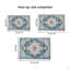 Tapis lavable antidérapant de style bohémien rétro 8 x 10 pour salon, cuisine, chambre à coucher, salon, fleur-1366268519