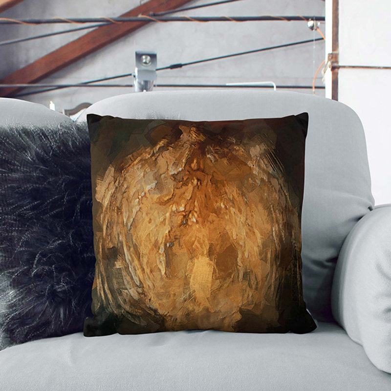 Love in Place Cushion with Filling, 55cm H x 55cm W x 20cm D, Black