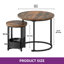 2- Piece Wooden Coffee Table Set, Centre Table-1757849850