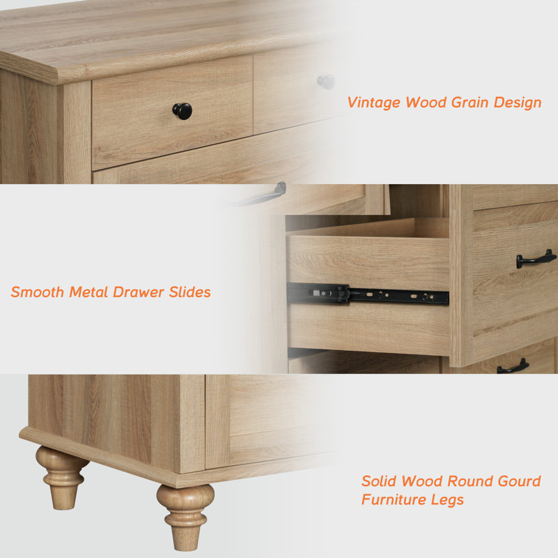 Scarlett Kids 5 - Drawer Chest, Oak