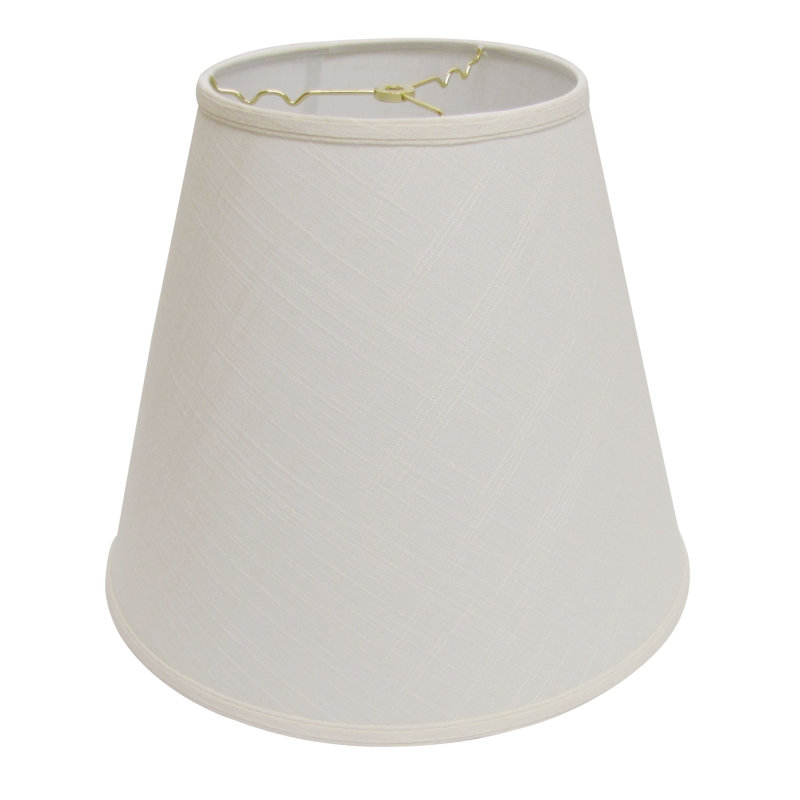 White Deep Empire Linen Lampshade with Traditional Flair