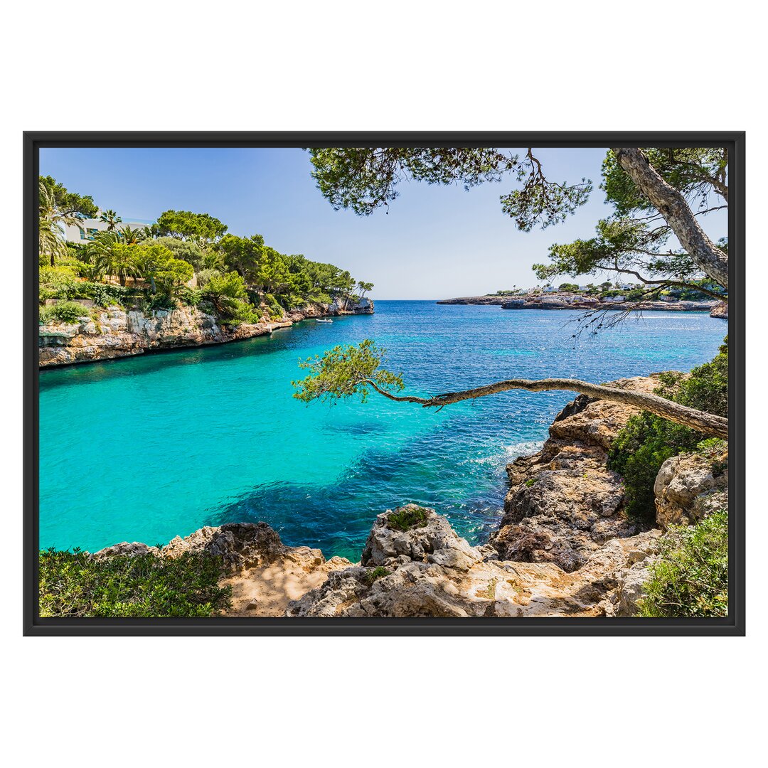 Gerahmtes Wandbild Mallorca Bay Cove