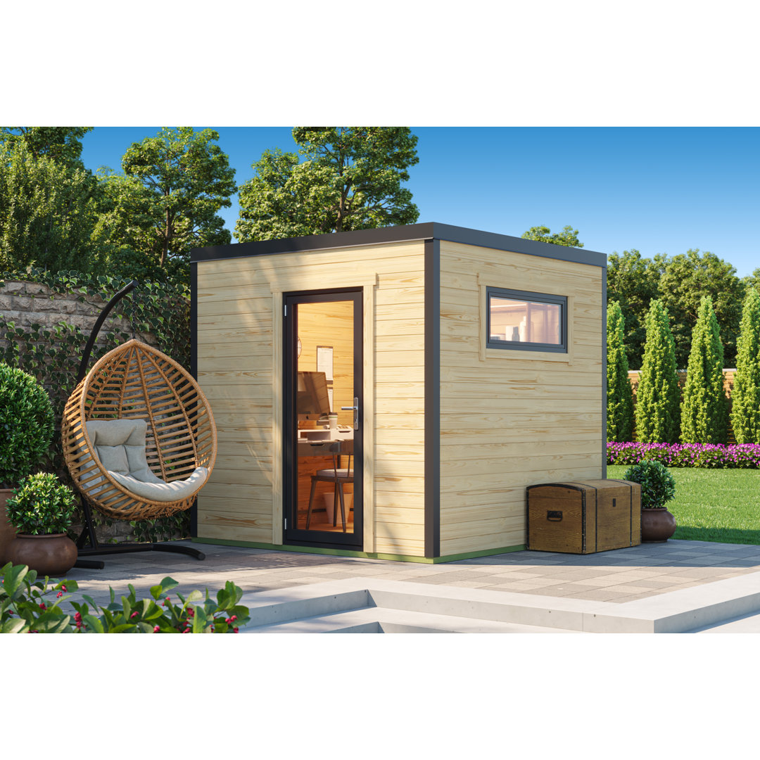 Lasita - 8.5 x 8.5 Ft. Premium Log Cabin With Aluminium Double Glazed Door And Window (44mm)