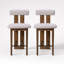 Tabourets de comptoir rembourrés en bois d'hévéa Renee-131642395-131642398