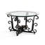 Ensemble de table basse 3 pièces, surface en verre trempé avec structure en métal robuste - Ensembles de salon modernes (1 table basse + 2 tables de bout), résistants aux égratignures et faciles à nettoyer pour les petits espaces, les appartements