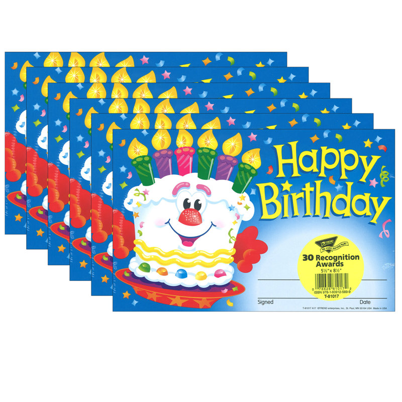 Prix TREND Enterprises Happy Birthday Cake Reconnaissance