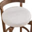 Tabourets pivotants avec repose-pieds en bois massif et lin de 26 po Cicero-129943501-129943504