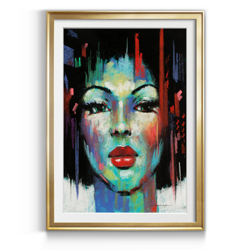 Pop Pastel I - Cadre photo, reproduction d'art sur papier, H 30,5 po x l 42,5 po x P 1,5 po, Doré