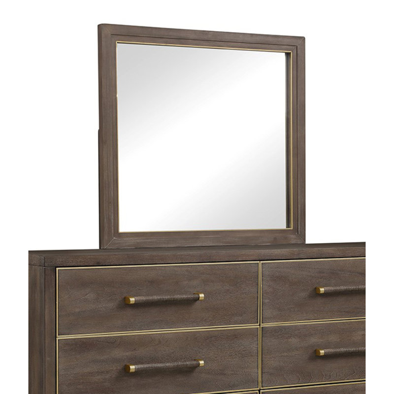 Miroir, aucun assemblage requis, finition noyer sablé