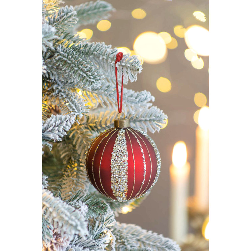 Boules de Noël, boules de Noël suspendues en verre pour décorations de fêtes, 6