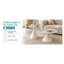 Ensemble de tables basses rondes blanches et en travertin avec base en sablier
