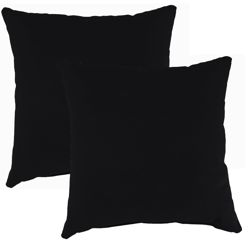 Sunbrella Outdoor Throw Pillow, Canvas Black Sunbrella®