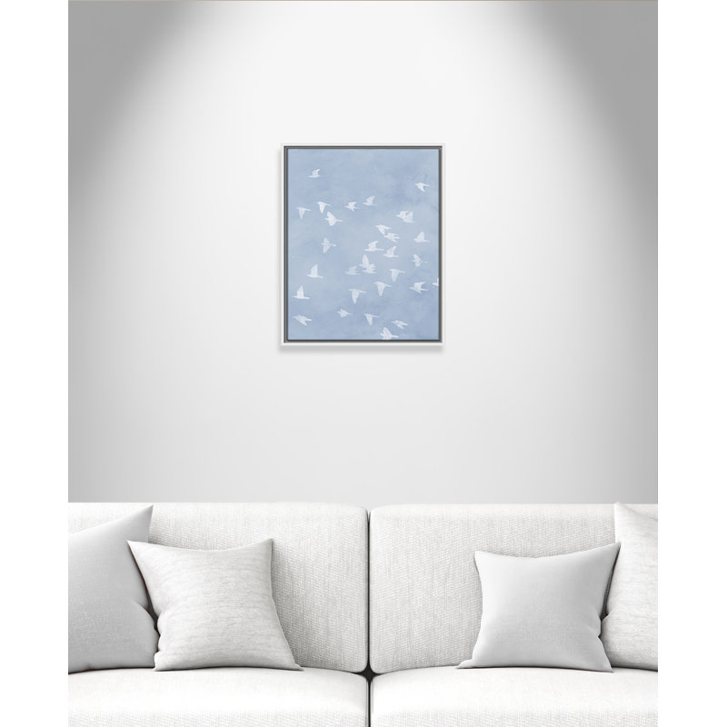 Flying Friends Print by Marcus Prime, White Floater, 17.5'' W x 21.5'' H