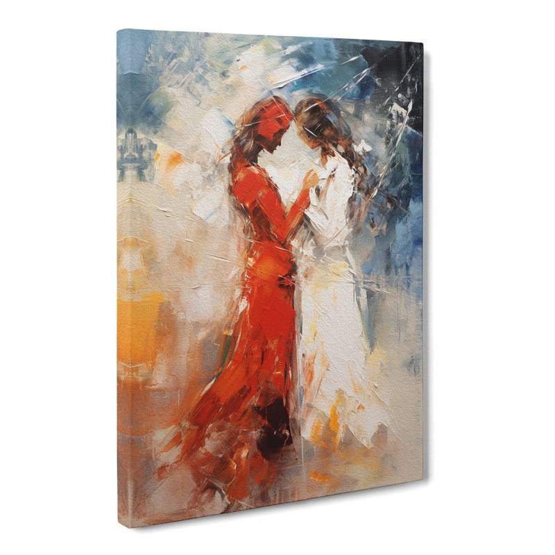 Two Women In Love Gestural - Print, 60cm H x 40cm W x 3cm D