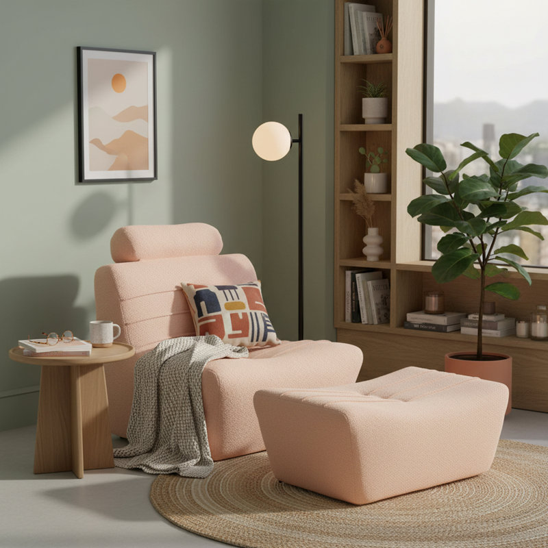Suvetha Upholstered Accent Chair, Pink