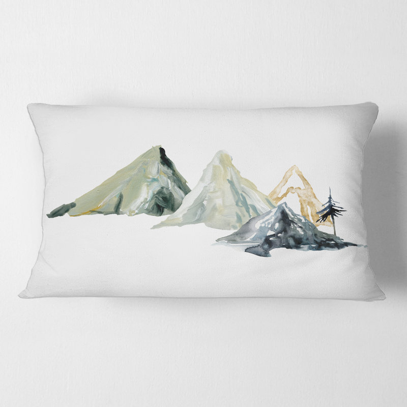 Housse de coussin rectangulaire et insert Minimalistic Mountain Landscape I