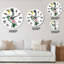 Bouquet de fleurs jaunes minimalistes, feuilles - horloge murale traditionnelle-891996962