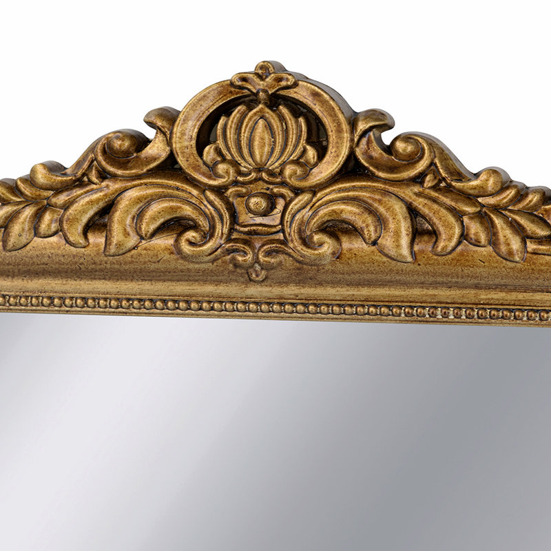 Miroir mural arqué 23,5X37,5 "avec écusson orné