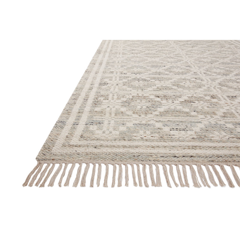 Angela Rose x Loloi Reversible Rivers Lagoon / Ivory Area Rug, Rectangle 8'6" x 11'6"