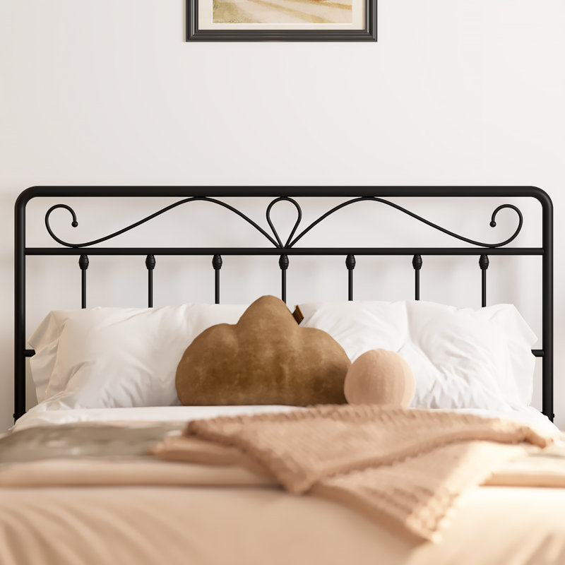 Open-Frame Steel Metal Headboard, Queen , Black 