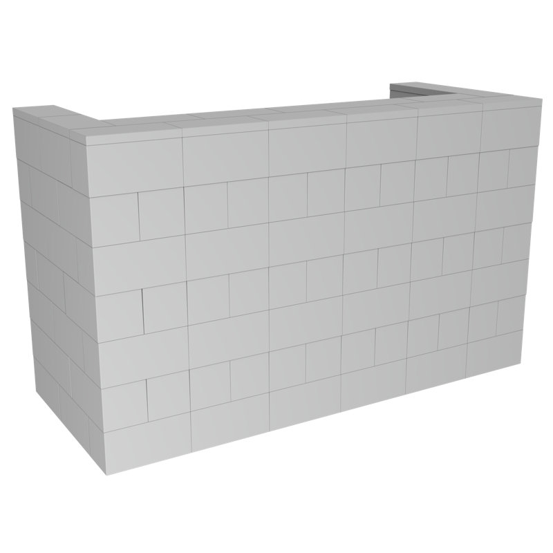 EverBlock 72" Wide Classic Bar and Counter Kit, Light Gray