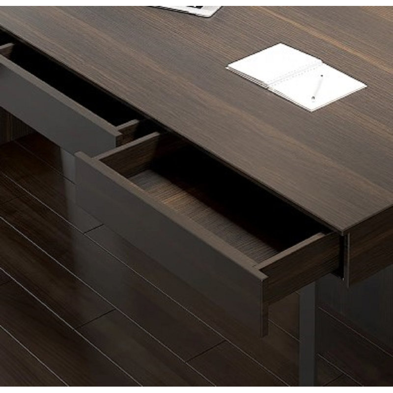 Najia Executive Desk, Brown, 75cm H x 200cm W x 80cm D