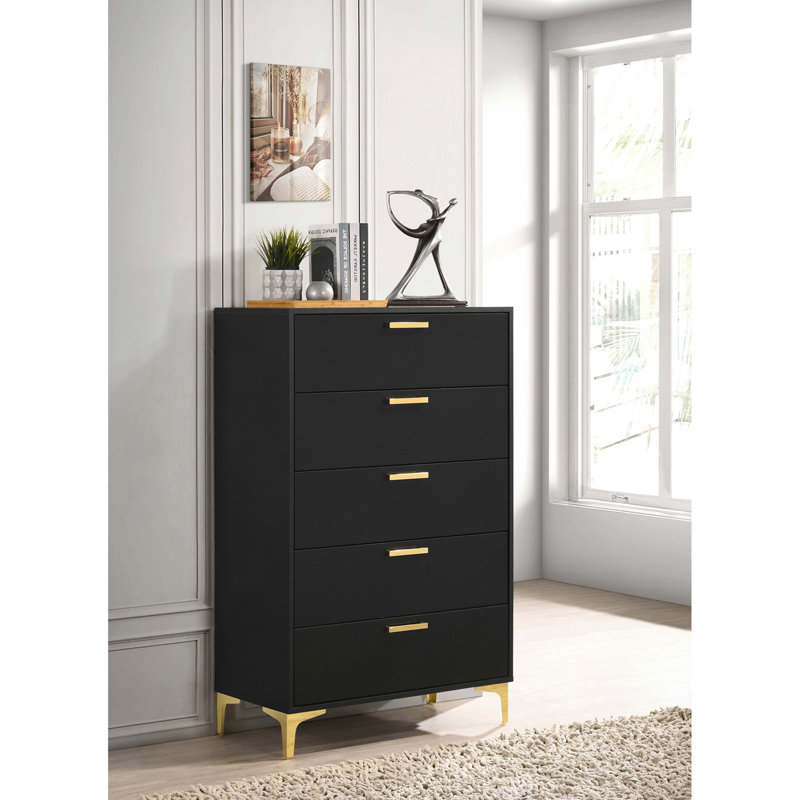 Commode rectangulaire 5 tiroirs Lexie