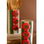  Ensemble de 2 vases rayés verts en céramique (ensemble de 2) H 9,5 po