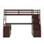 Lit mezzanine simple avec 7 tiroirs, 2 tablettes et un bureau-431593690