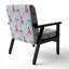 Fauteuil d'appoint rembourré en velours Blue Summer