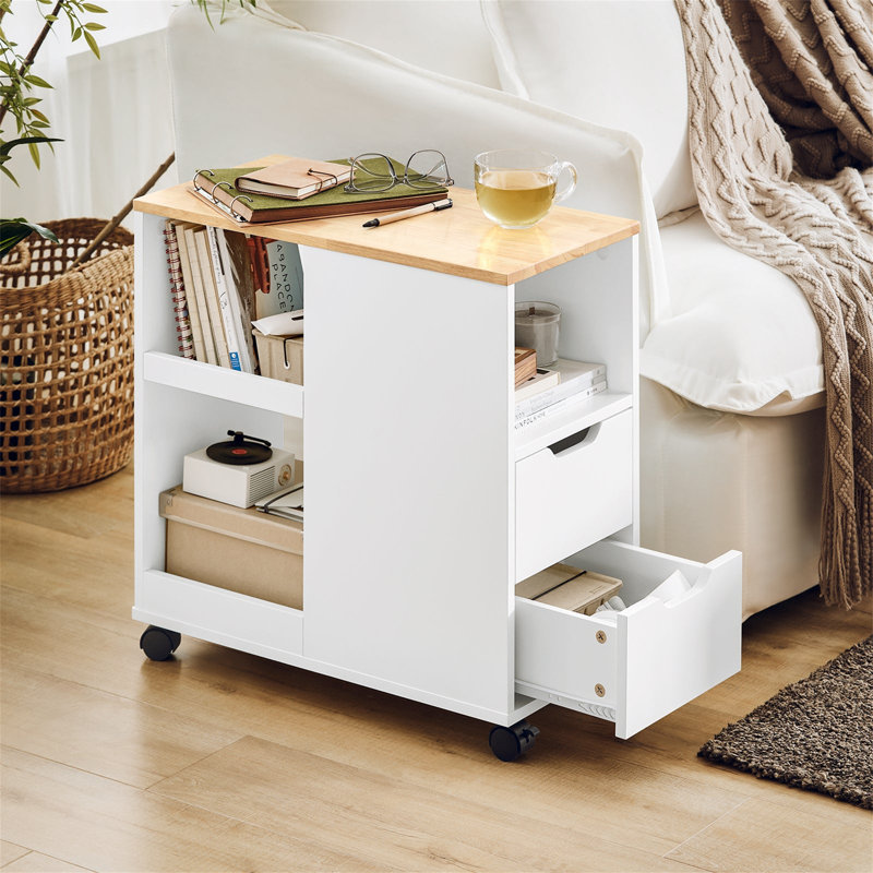 Home Office File Cabinet Printer Stand Storage Cabinet On Wheels Side Table End Table
