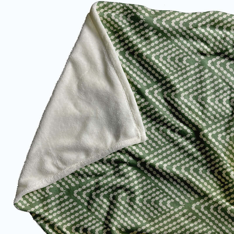 Fleece Throw Blanket, 50" W x 60" L, Muted Green
