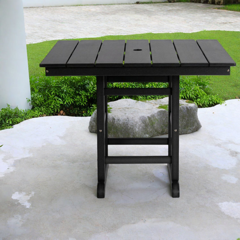 Tables de patio pliantes, table carrée moderne Hdpe 37,8 pouces