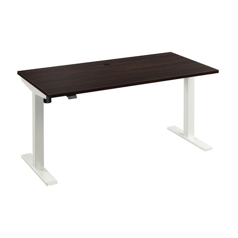 Bush Business Furniture Move 40 Series Electric Height Adjustable Standing Desk, 27" H x 59.5" W x 29.4" D, Black Walnut