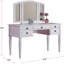 Ensemble de meuble-lavabo de chambre à coucher contemporain avec tiroir et tabouret pliable-565015579