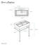 Lavabo console en céramique noir mat avec pieds noirs Claire SM-CS781-1069938499-1003368209