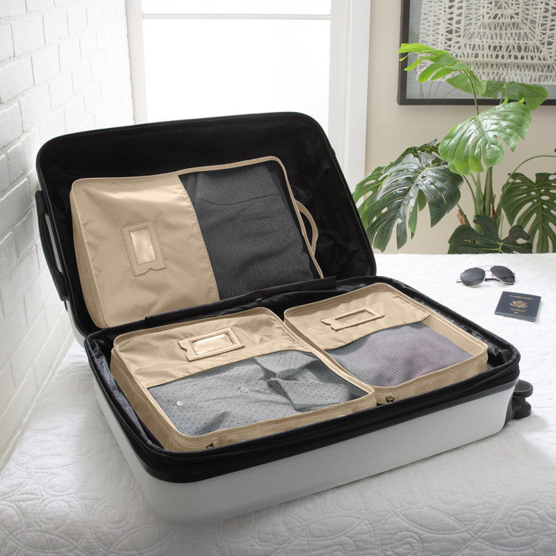  6 Piece Deluxe Packing Cube Set In Taupe, Taupe