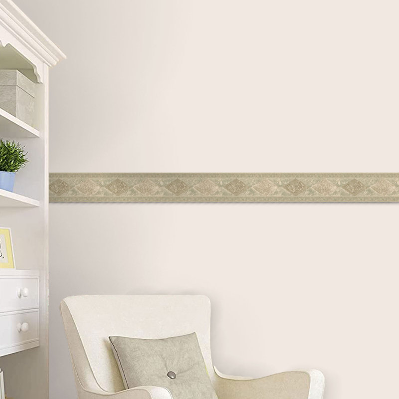 Bordure de papier peint L 15 pi x l 7 po Kamorian, Brun